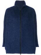 Gianluca Capannolo Knit Zipped Coat - Blue