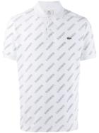 Lacoste Live Logo Print Polo Shirt - White