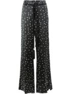 Ann Demeulemeester Spotted Wide Leg Trousers - Black
