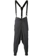 Striped Drop-crotch Trousers - Men - Cotton - 2, Grey, Cotton, Greg Lauren