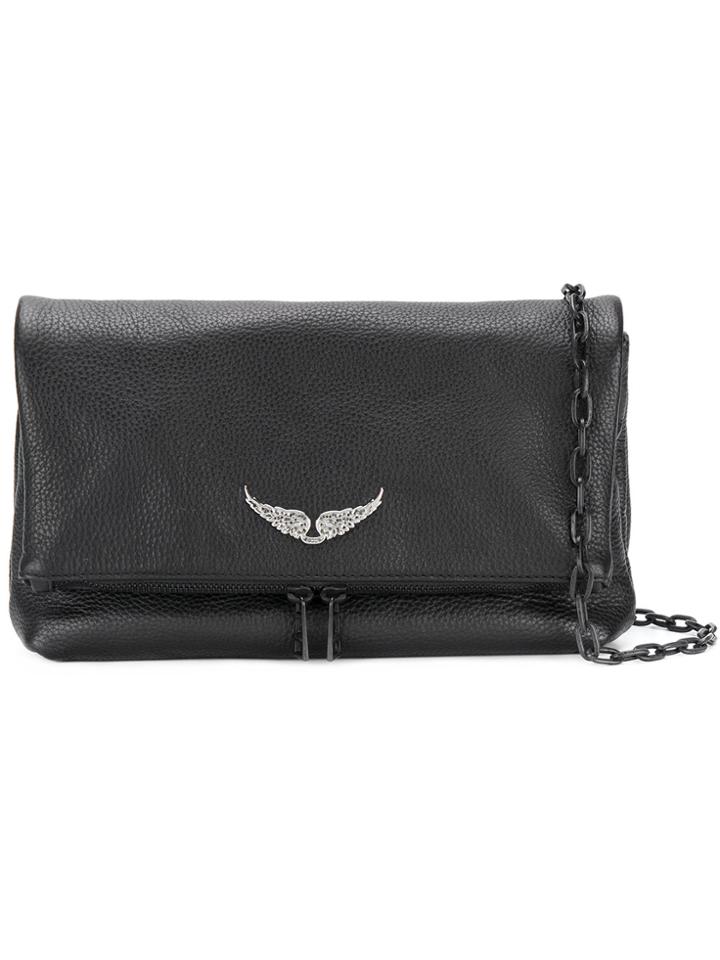 Zadig & Voltaire Wing Detail Shoulder Bag - Black