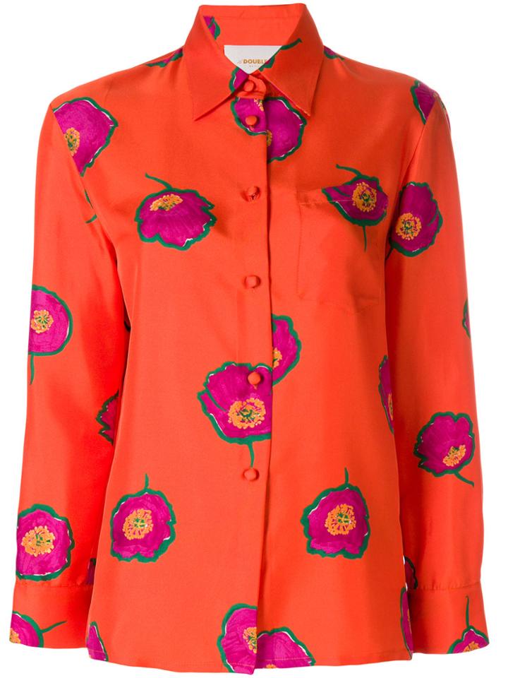 La Doublej Floral Print Shirt - Yellow & Orange