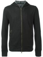 John Varvatos Zipped Hooded Jacket, Men's, Size: Xxl, Black, Cotton/artificial Fur/polyester/spandex/elastane