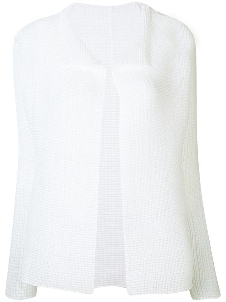Issey Miyake Fitted Jacket With Pleats - White