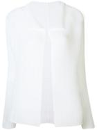 Issey Miyake Fitted Jacket With Pleats - White