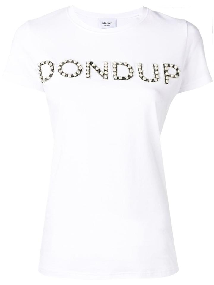 Dondup Embellished Logo T-shirt - White
