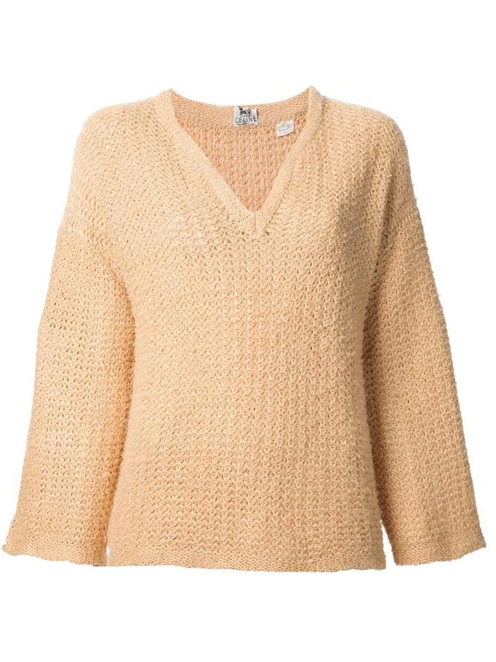 Cline Vintage Chunky Knit V-neck Sweater