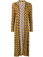 Siyu Geometric Print Duster Coat - Yellow