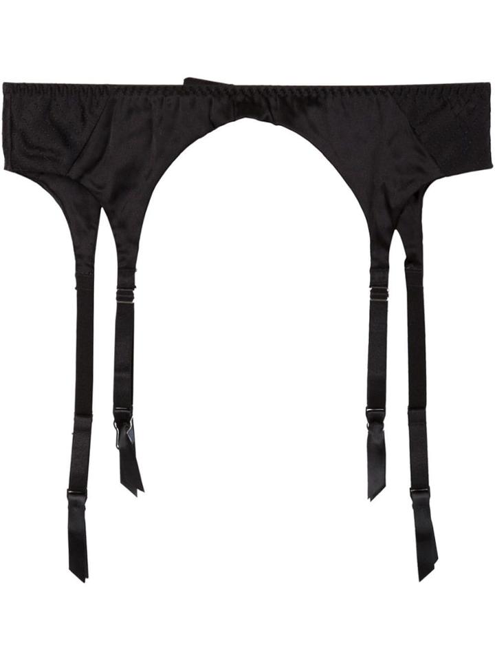 Fleur Du Mal Satin Garter Belt - Black