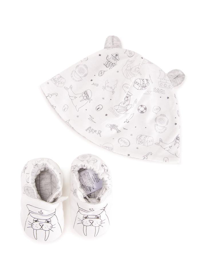 Little Marc Jacobs - Sea Cow Hat Set - Kids - Cotton - 1 Mth, White