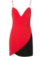 Alice+olivia Amina Two-tone Slip Dress - Red
