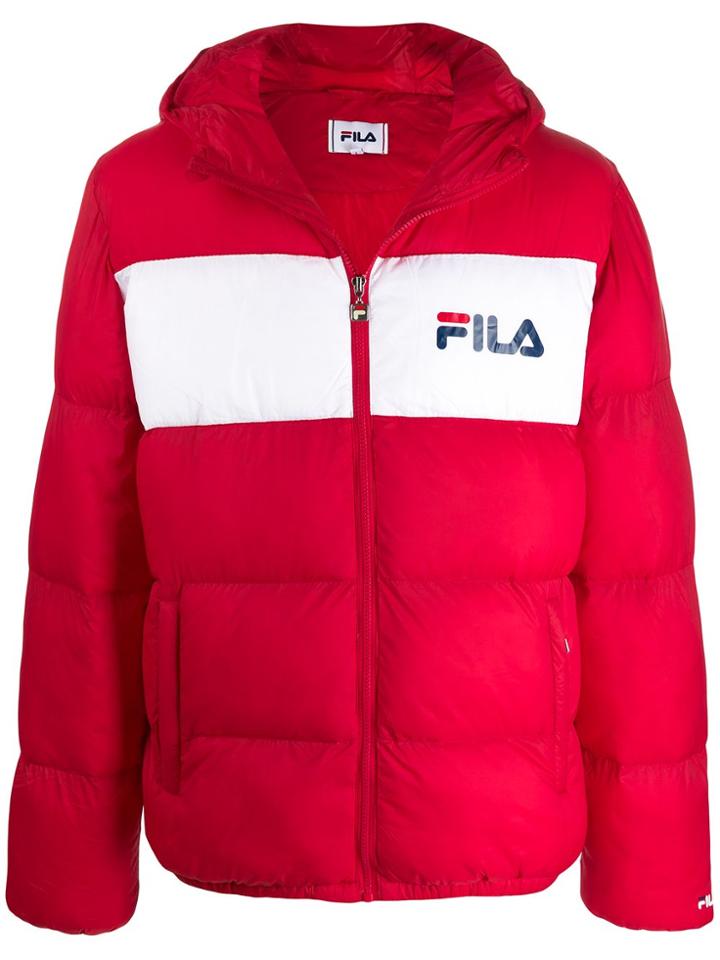 Fila Padded Logo Jacket - Red