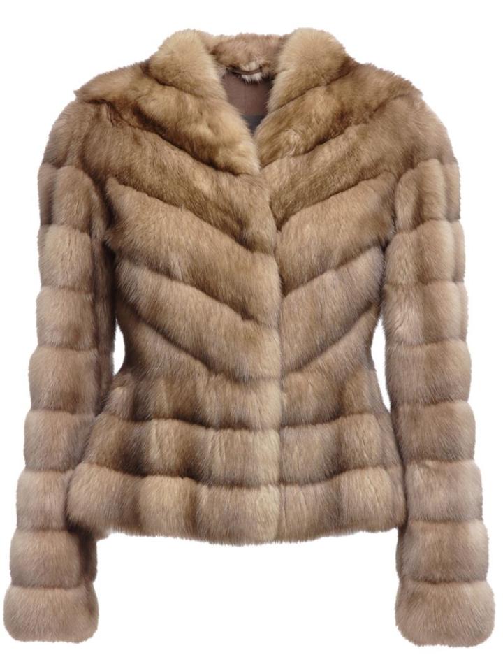 Liska Sable Fur Coat, Women's, Size: Medium, Brown, Leather