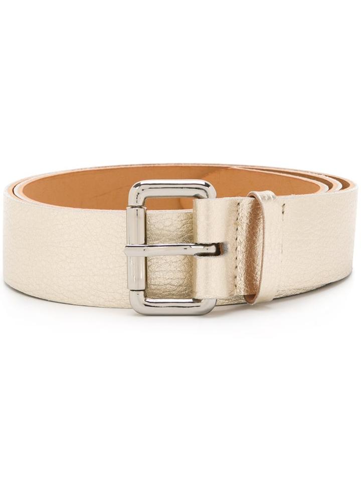 P.a.r.o.s.h. Metallic (grey) Belt, Women's, Size: Medium, Calf Leather