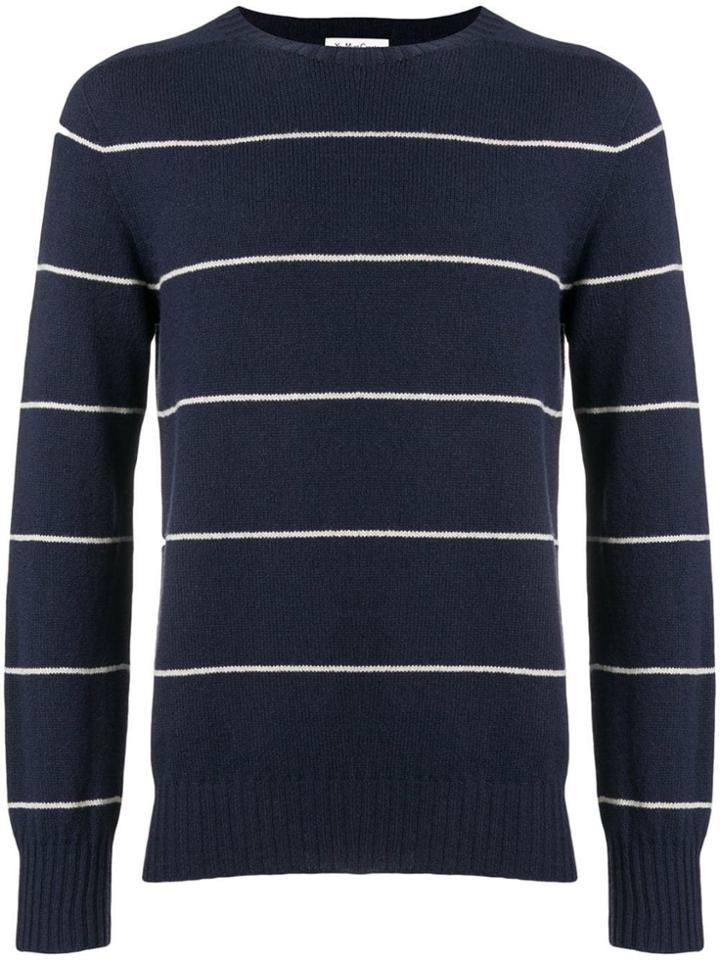 Ymc Striped Sweater - Blue