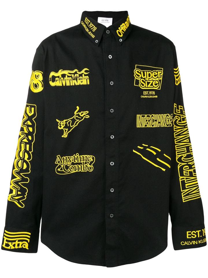 Calvin Klein Jeans Est. 1978 Patches Denim Shirt - Black