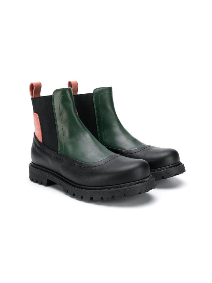 Marni Kids Teen Two-tone Ankle Boots - Green