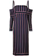 Monse - Striped Bardot Tunic - Women - Silk - 0, Women's, Blue, Silk