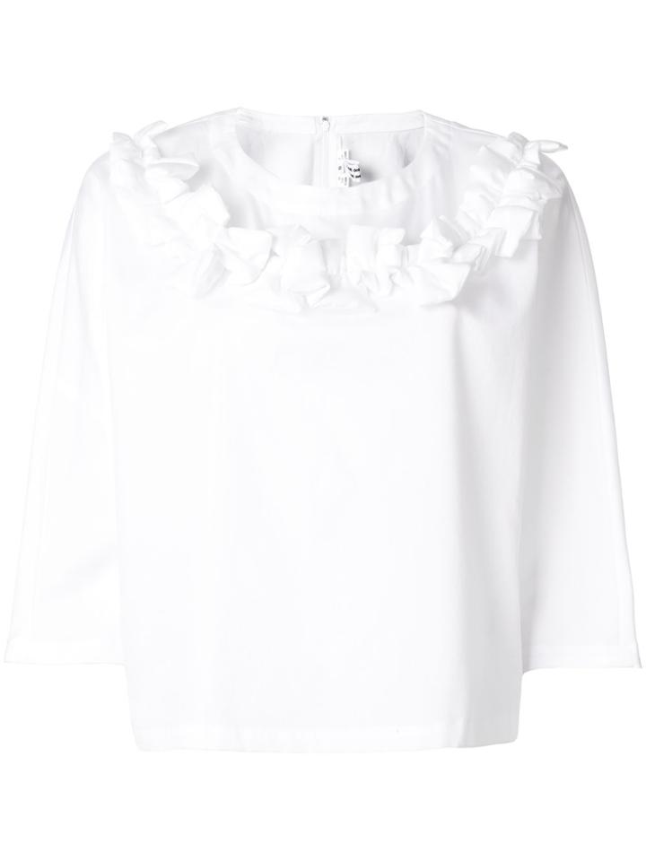 Comme Des Garçons Comme Des Garçons Rouched Top - White