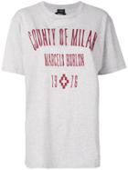 Marcelo Burlon County Of Milan Logo Embroidered T-shirt - Grey