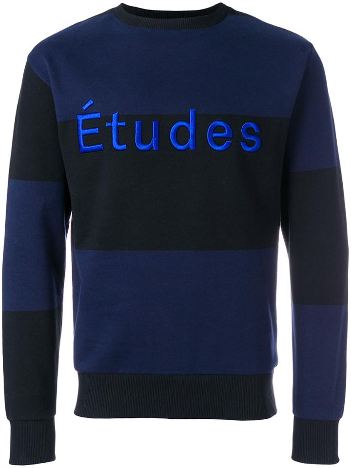 Études Colourblock Logo Sweater - Blue