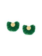 Katerina Makriyianni Hand Fan Earrings - Green
