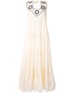Innika Choo Ramie Big Frill Long Dress - White