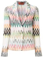Missoni Zig-zag Pattern Blazer, Women's, Size: 44, Viscose/wool