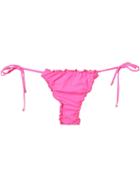 Amir Slama Ruffle Trim Bikini Bottom - Pink & Purple