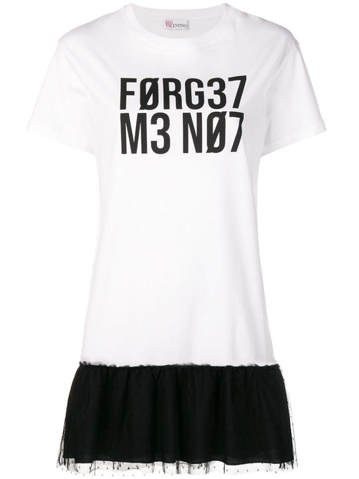 Red Valentino Printed T-shirt Dress - White