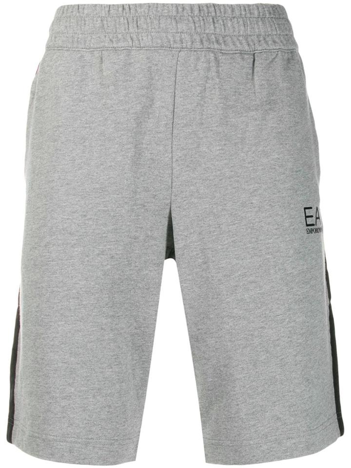Ea7 Emporio Armani Logo Print Bermuda Shorts - Grey