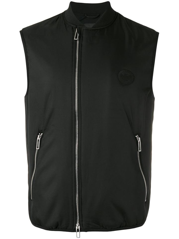 Emporio Armani Zipped Vest, Men's, Size: Xxl, Black, Polyester