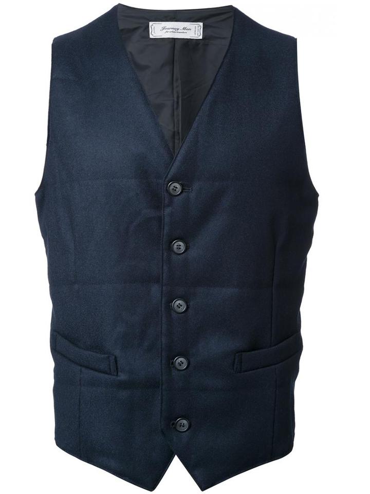 Strasburgo 'lardini' Waistcoat, Men's, Size: Large, Blue, Wool