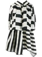 Dice Kayek Contrast Puff Mini Dress - White