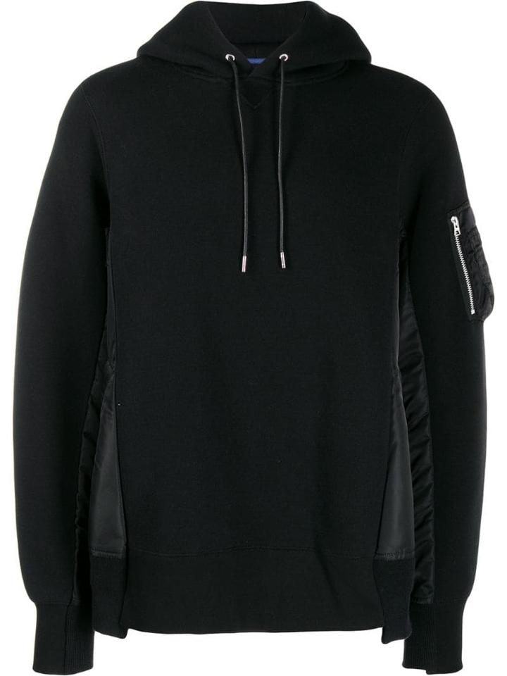 Sacai Sponge Sweat X Ma-1 Hoodie - Black