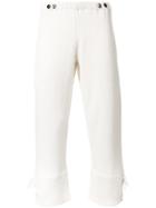 Jw Anderson Ribbed Cropped Trousers - White