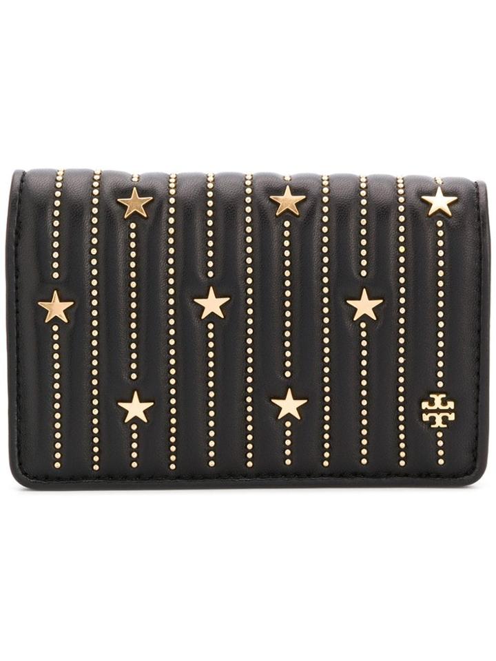 Tory Burch Fleming Star-stud Card Case - Black
