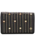 Tory Burch Fleming Star-stud Card Case - Black
