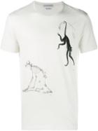 Alexander Mcqueen 'victorian Science' Print T-shirt, Men's, Size: Small, Nude/neutrals, Cotton