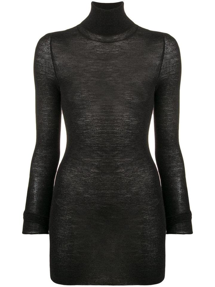 Golden Goose Sheer Turtleneck Sweater - Black