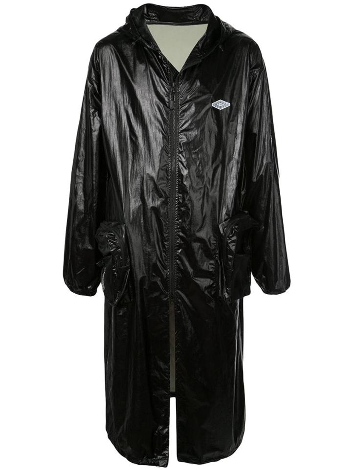 D.gnak Hooded Raincoat - Black