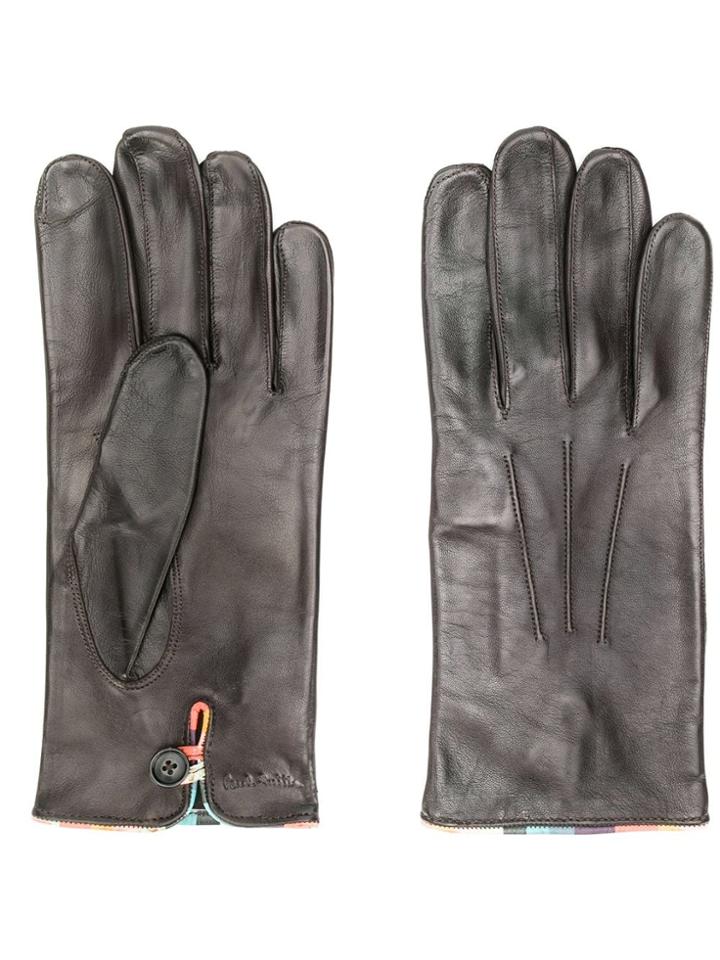 Paul Smith Embossed Logo Gloves - Brown