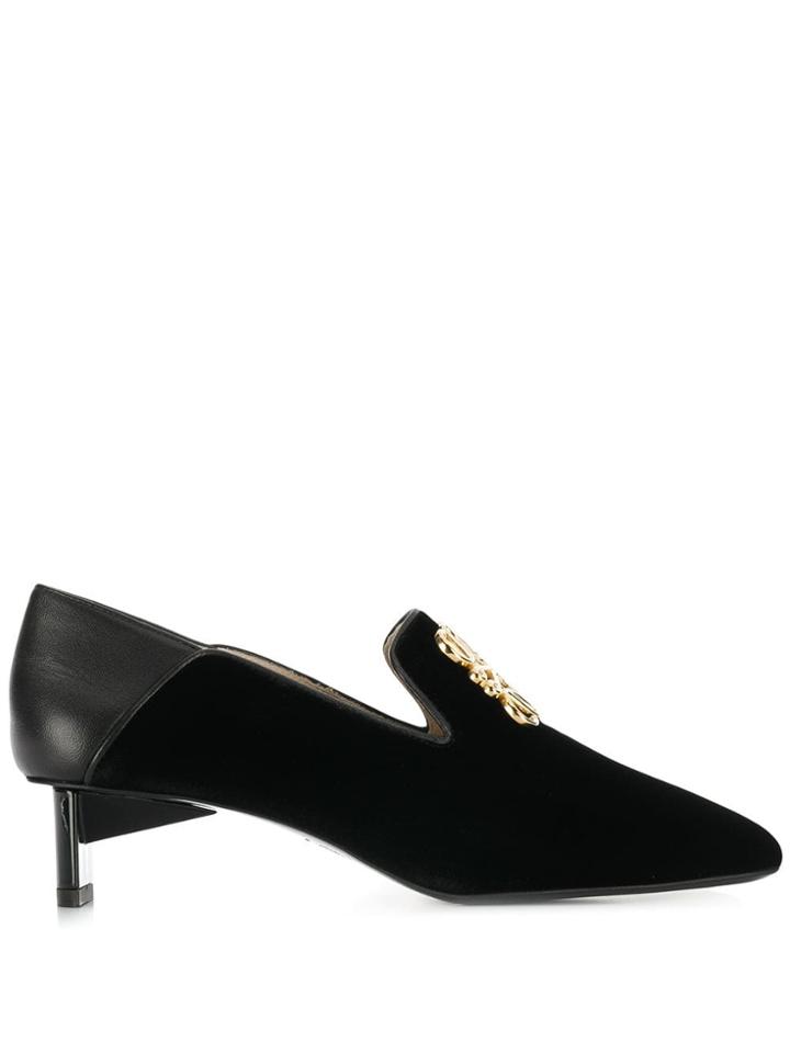 Loewe Velvet Pumps - Black