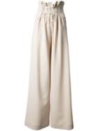 The Row Flared Palazzo Pants, Women's, Size: 0, Nude/neutrals, Spandex/elastane/virgin Wool