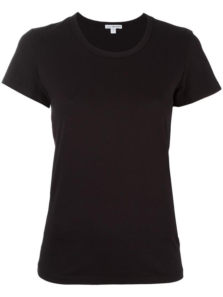 James Perse Scoop Neck T-shirt, Women's, Size: 1, Black, Cotton