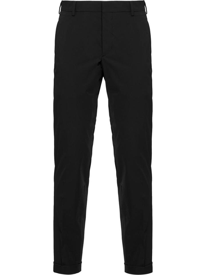 Prada Slim-fit Twill Trousers - Black