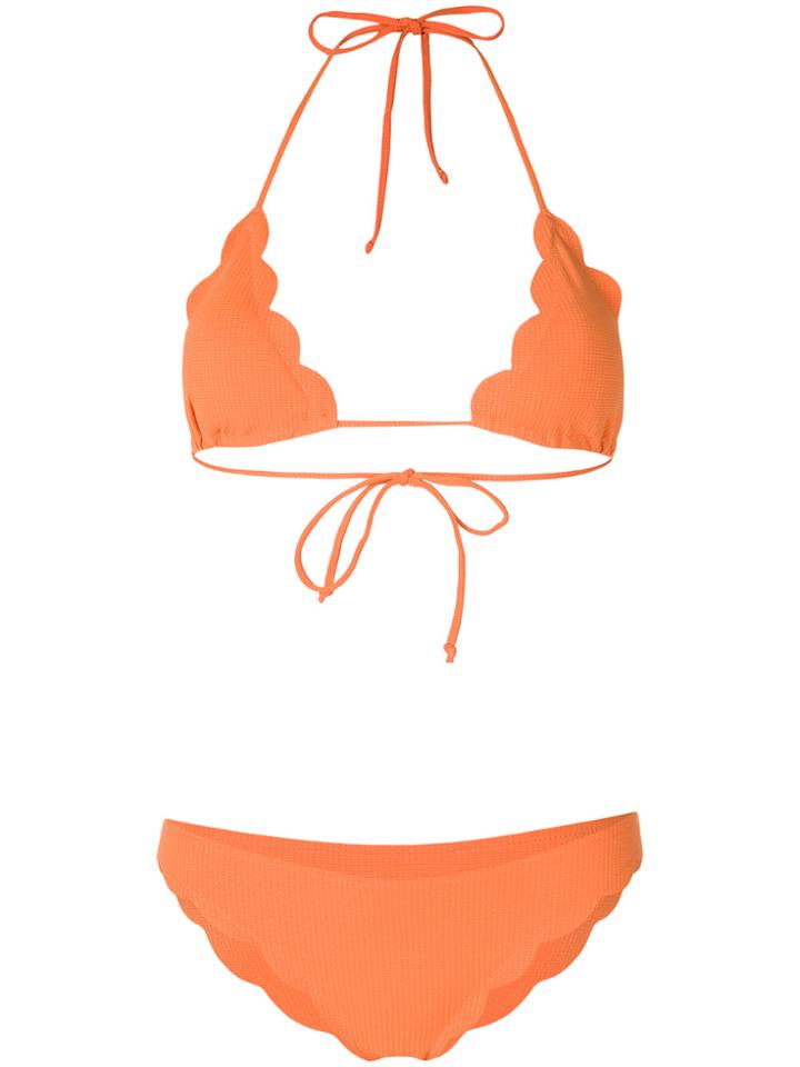 Marysia Scalloped Bikini Set - Yellow & Orange