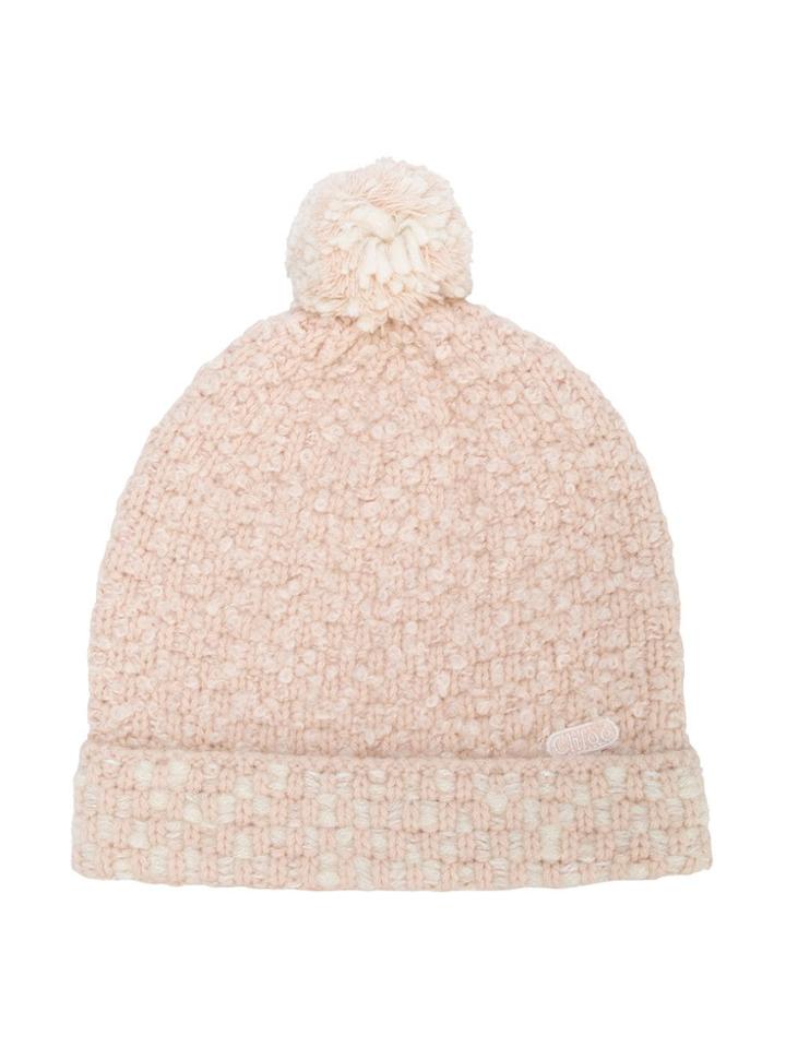 Chloé Kids Knitted Bobble Hat - Nude & Neutrals