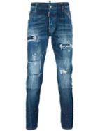 Dsquared2 Classic Kenny Twist Distressed Jeans, Men's, Size: 46, Blue, Cotton/spandex/elastane