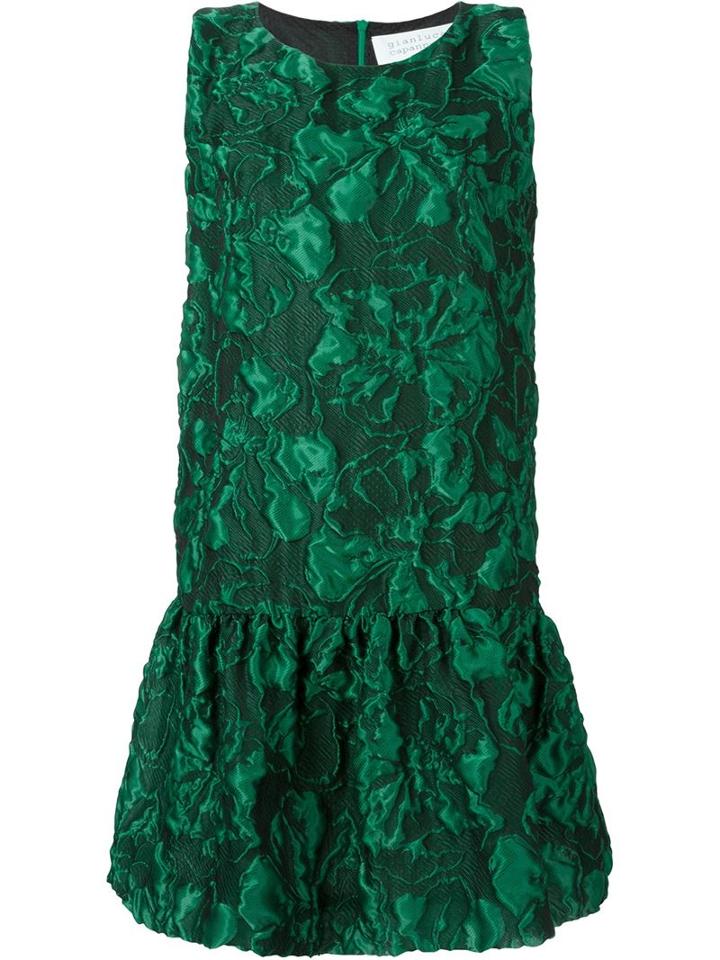 Gianluca Capannolo Floral Cloqué Flared Dress